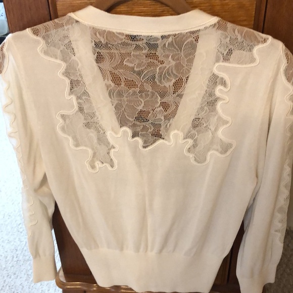Bebe light cardigan with lace inserts - Picture 3 of 6